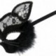Cusfull Máscara Veneciana de Lujo Mascarada Mujeres Masquerade Máscara Niñas Mascarada de Encaje Lace Gato Negro máscara de o