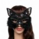 Cusfull Máscara Veneciana de Lujo Mascarada Mujeres Masquerade Máscara Niñas Mascarada de Encaje Lace Gato Negro máscara de o