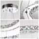 SAILUN® 48W 2 anillos Lámpara Colgante LED de Cristal Araña Moderna Lámpara Colgante Lámpara de Techo Blanco Cálido Iluminaci