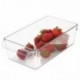 mDesign Cajas organizadoras grandes con asa - cajas plasticas ideales para cocina, en armarios o como caja para nevera - 4 pi