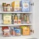 mDesign Cajas organizadoras grandes con asa - cajas plasticas ideales para cocina, en armarios o como caja para nevera - 4 pi