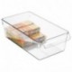 mDesign Cajas organizadoras grandes con asa - cajas plasticas ideales para cocina, en armarios o como caja para nevera - 4 pi