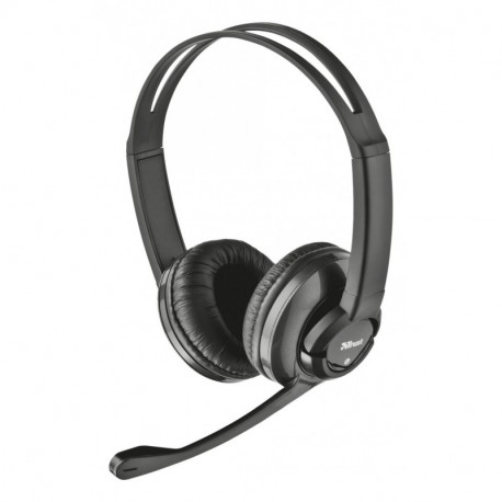 Trust Zaia - Auriculares con micrófono para PC, Color Negro