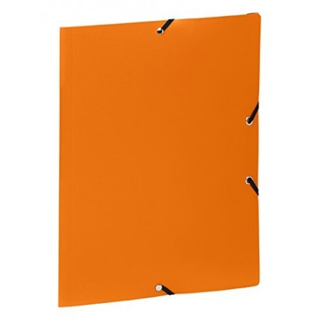 Viquel – Carpeta 3 solapas polipropileno, cierre con goma elástica A4 naranja