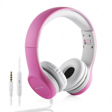 Auriculares Plegables para niños en Color Rosa, Hisonic