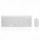 TopMate Pack de Teclado y Rat¨n, 2.4 GHz Inal¨mbrico Pack de Teclado y Rat¨n QWERTY ESPA?OL ESPA?OL, Blanco 