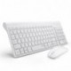 TopMate Pack de Teclado y Rat¨n, 2.4 GHz Inal¨mbrico Pack de Teclado y Rat¨n QWERTY ESPA?OL ESPA?OL, Blanco 