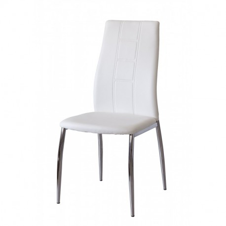 VIVACE Kansas Silla, Piel, Blanco, 44 x 47 x 99 cm, 6 Unidades