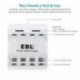 EBL Cargador de Baterías para 2/4 AA/AAA Ni-MH Ni-CD Pila Recargable con Puerto USB Modos de Carga Color Blanco 
