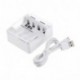 EBL Cargador de Baterías para 2/4 AA/AAA Ni-MH Ni-CD Pila Recargable con Puerto USB Modos de Carga Color Blanco 