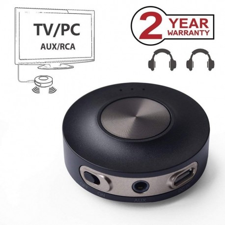 Avantree Priva III aptX Low Latency Transmisor Bluetooth 4.2 para TV, PC Soporta AUX, RCA, PC USB, Not Optical , Conexión Du