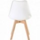 Naturelifestore Pack de 4 sillas de Comedor/Oficina con Madera de Haya Piernas para Comedor/Sala de Estar/Café / Restaurante,