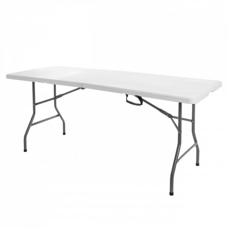 Ldk Garden 82740 Mesa Plegable para Camping, Blanco, 180x70x74 cm