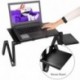 puqu 360 ° portátil ajustable mesa para portátil plegable soporte de escritorio con ventilador de refrigeración plegable band