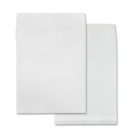 versando - 100 sobres grandes B4 250x353 mm color blanco solapa de 4 cm