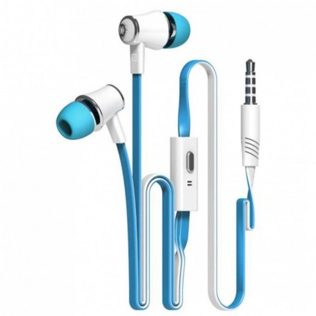 Tefamore Auriculares Estéreo De 3.5mm Con Micrófono En-Oído Para Teléfono Móvil Azul 