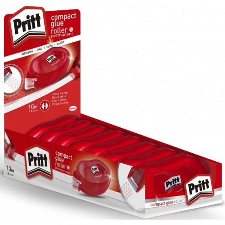Pritt Roller adhesivo permanente, adhesión superior y precisa, 10uds 8,4mm x 10m
