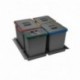 ELLETIPI Metropolis PTC28 06050 2 F C10 PPV - Cubo de Basura de Reciclaje de cajón, Gris, 51 x 46 x 28 cm