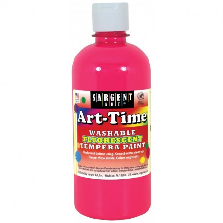 Sargent Art 17-4729 Rosa Lavable Fluorescente Tempera 16oz, Pintura, 18 x 7,1 x 7,1 cm