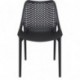 Resol Grid - Set de 4 sillas, plástico, 60 x 50 x 82 cm, color negro