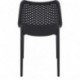 Resol Grid - Set de 4 sillas, plástico, 60 x 50 x 82 cm, color negro