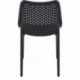 Resol Grid - Set de 4 sillas, plástico, 60 x 50 x 82 cm, color negro