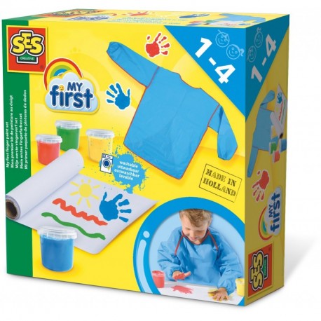 SES Creative 14417 Azul, Verde, Rojo, Amarillo Pintura de Dedos Lavable - Pintura Lavable para Pintar con Dedos Assorted Col