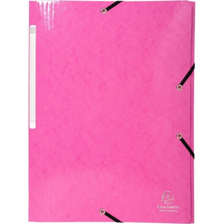 Iderama elástico 3 Flap Carpeta – Rosa paquete de 25 