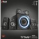 Trust Tytan 2.1 GXT 658 - Sistema de Altavoces 5.1 con Iluminación LED y Sonido Envolvente, Color Negro