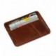Tarjetero de estilo vintage, de la marca Hibate,100% cuero auténtico, A_Brown Marrón - D029-BRO