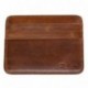 Tarjetero de estilo vintage, de la marca Hibate,100% cuero auténtico, A_Brown Marrón - D029-BRO