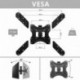 Duronic TVB420 Soporte TV de Pared Inclinable y Giratorio para Pantalla Televisor, Monitor de 17" a 56" Pulgadas hasta 25 kg 
