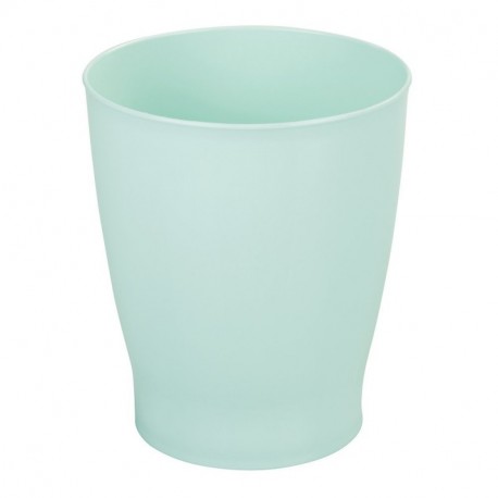 mDesign papelera plastico color verde menta - Perfecta como papelera de oficina o para la cocina - Papelera de reciclaje con 