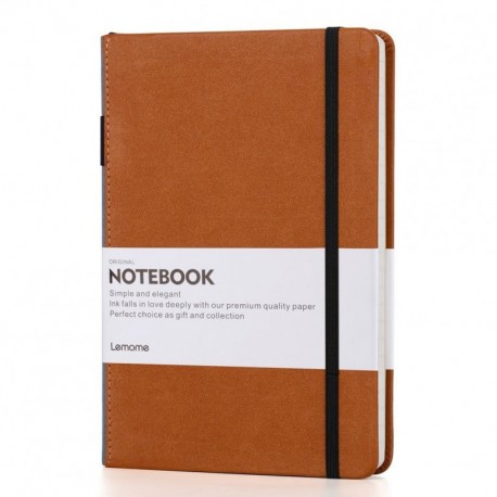 Cuaderno Rayas/Lined Notebook A5 con Bolígrafo Bucle - Lemome Diario Tapa Dura con Bolsillo Para Escribir en Página + Divisor