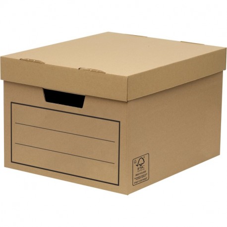 Bankers Box 00154, Caja de almacenamiento, marrón, pack de 10 unidades
