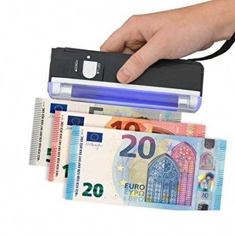 FAST WORLD SHOPPING Detector billetes falsos portátil lámpara Neon UV bolsillo monedero Falsi