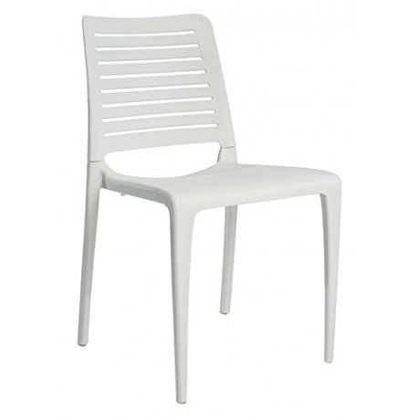 Ezpeleta Park Silla Apilable, Blanco, 56 x 47 x 84 cm