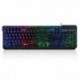 KLIM Chroma - Teclado Gaming en ESPAÑOL - USB - Alto rendimiento - Teclado Retroiluminado para Juegos - PC PS4 Windows Mac - 