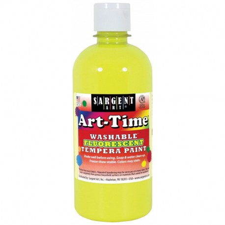 Sargent Art 17-4777 Chartreuse Tempera Fluorescente Lavable 16oz, Pintura, 18 x 7,1 x 7,1 cm