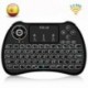 Reiie H9Plus Mini Touchpad Teclado Inalámbrico retroiluminado ,Color Negro QWERTY（tiene Ñ）