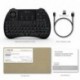 Reiie H9Plus Mini Touchpad Teclado Inalámbrico retroiluminado ,Color Negro QWERTY（tiene Ñ）