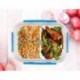 SELEWARE Vidrio Contenedor Alimentos Hermetico - Recipientes Comida Cristal Microondas - Fiambreras Bento con 2-Compartimento