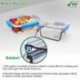 SELEWARE Vidrio Contenedor Alimentos Hermetico - Recipientes Comida Cristal Microondas - Fiambreras Bento con 2-Compartimento