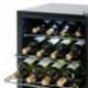 Klarstein Vivo Vino nevera para vino capacidad de 36 botellas o 118 litros, temperatura regulable, puerta de cristal doble, 