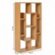 ts-ideen Estantería almacenamiento Madera librero Apariencia de Haya CD 48 x 85