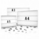 Cosi Home™ - Caja de Luz Cinematográfica Tamaño A4 con 100 Letras, Emojis, Emoticonos y Símbolos - Personaliza tu Propio Mens