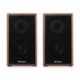 Auna Linie-300-SF-WN Altavoces HiFi de estantería pasivos de 2 vías 70W Potencia RMS, subwoofer 5", Home Cinema - Madera