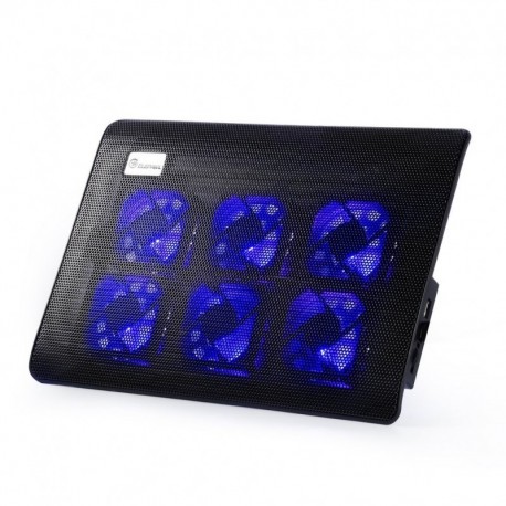 Base Refrigeración Portátil ELEPAWL Soporte Radiador de Laptop con 6 Ventiladores a 11,070 RPM, Diseño Ergonómico para Varios