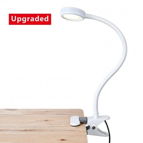 Lámpara LED con pinza, Lámpara Escritorio Usb LED Eyoo Flexo de Escritorio 3 Modos, 9 Niveles de Brillo, 1,5 m USB Cable, co