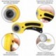 Amazy Cortador de Tela, incluye 1 + 5 Cuchillas Circulares – Cutter rotativo para cortar tela con mecanismo de protección int